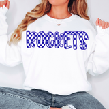 Rockets Checker Sketch DTF Print