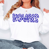 Royals Checker Sketch DTF Print