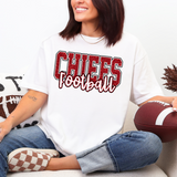 Chiefs Football Glitter School Spirit DTF Print