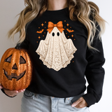 Coquette Lace Ghost Bow Halloween DTF Print