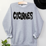 Distressed Cyclones Wonky DTF Print