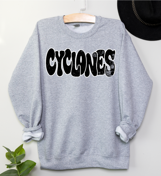 Distressed Cyclones Wonky DTF Print