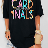 Cardinals Star Doodle Mix DTF Print