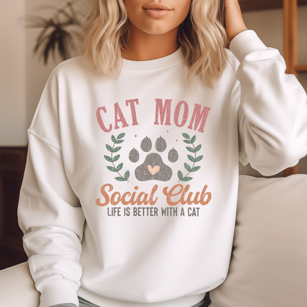 Cat Mom Social Club DTF Print