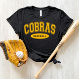 Cobras Baseball Oval Outline Arch DTF Print