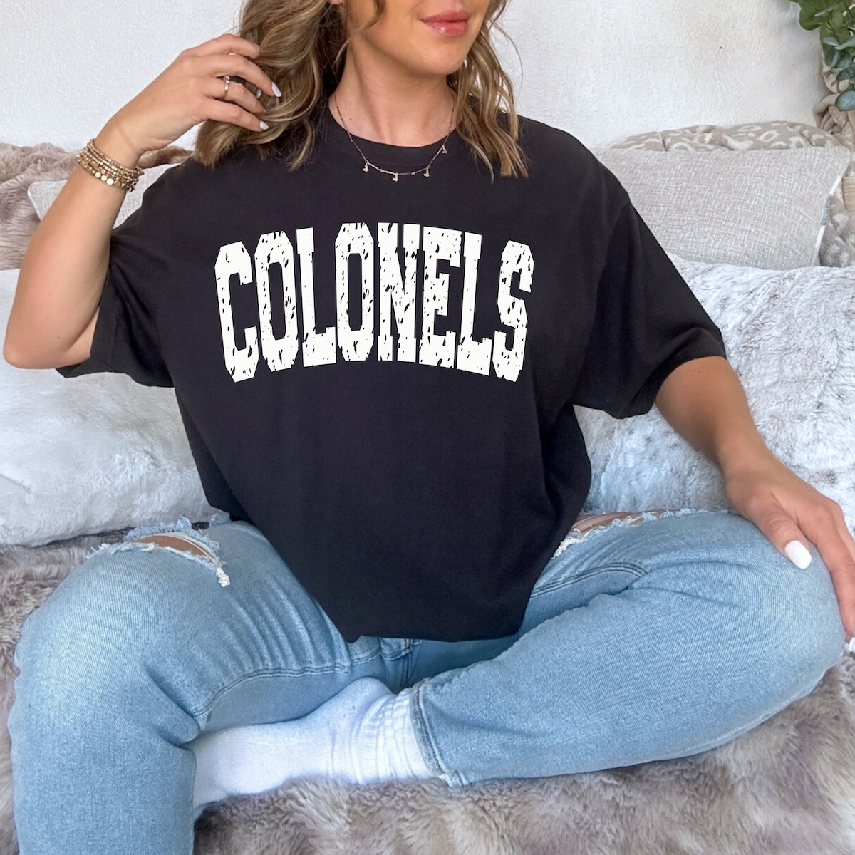 Colonels Varsity Distressed Teams DTF Print