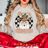 Cowboy Christmas Santa DTF Print
