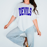 Devils Varsity Distressed Teams DTF Print