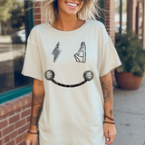 Distressed Basketball Smile DTF Print