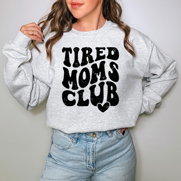 Distressed Tired Moms Club DTF Print