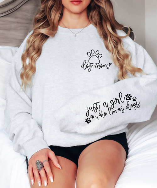 Dog Mom Girl Who Loves Dogs DTF Print