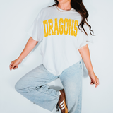 Dragons Varsity Distressed Teams DTF Print