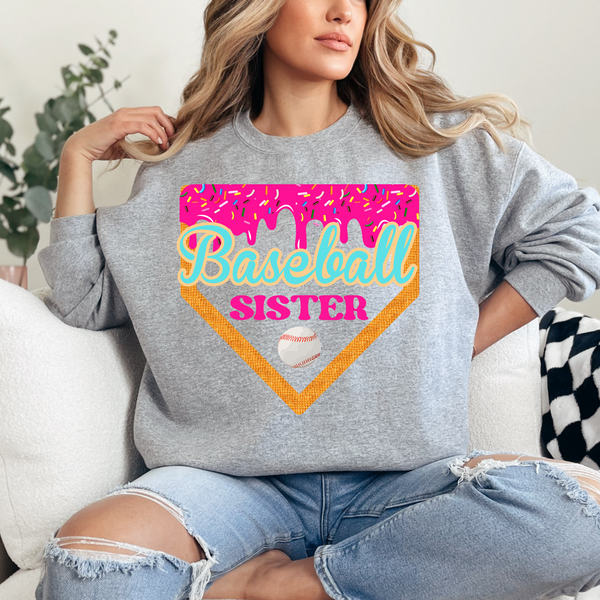 Drippy Baseball Sister DTF Print