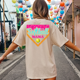 Drippy Softball Mama DTF Print