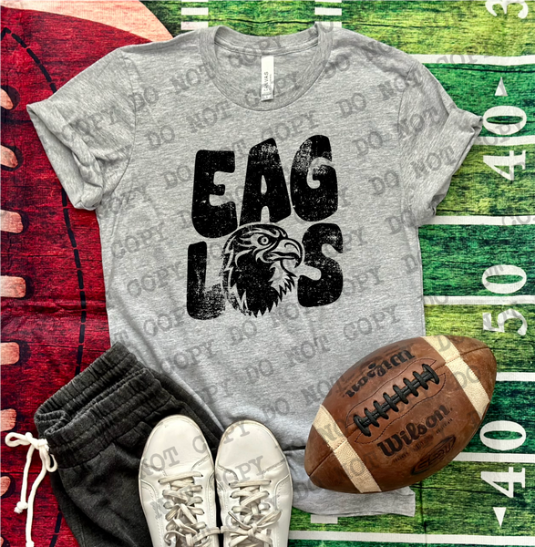 Distressed Eagles Stacked DTF Print