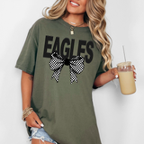 Eagles Coquette Checker Bow DTF Print