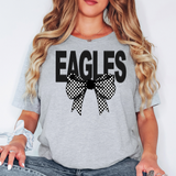 Eagles Coquette Checker Bow DTF Print
