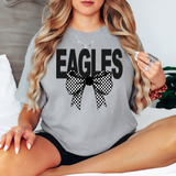 Eagles Coquette Checker Bow DTF Print