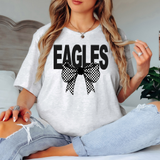 Eagles Coquette Checker Bow DTF Print