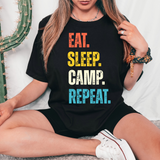 Eat. Sleep. Camp. Repeat. DTF Print