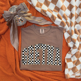 Gretna Black Checker Leopard Coquette DTF Print