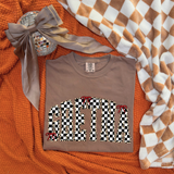 Gretna Black Checker Leopard Coquette DTF Print