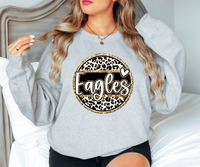 Eagles Faux Glitter Gold DTF Print