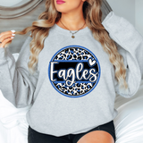 Eagles Faux Glitter Blue DTF Print