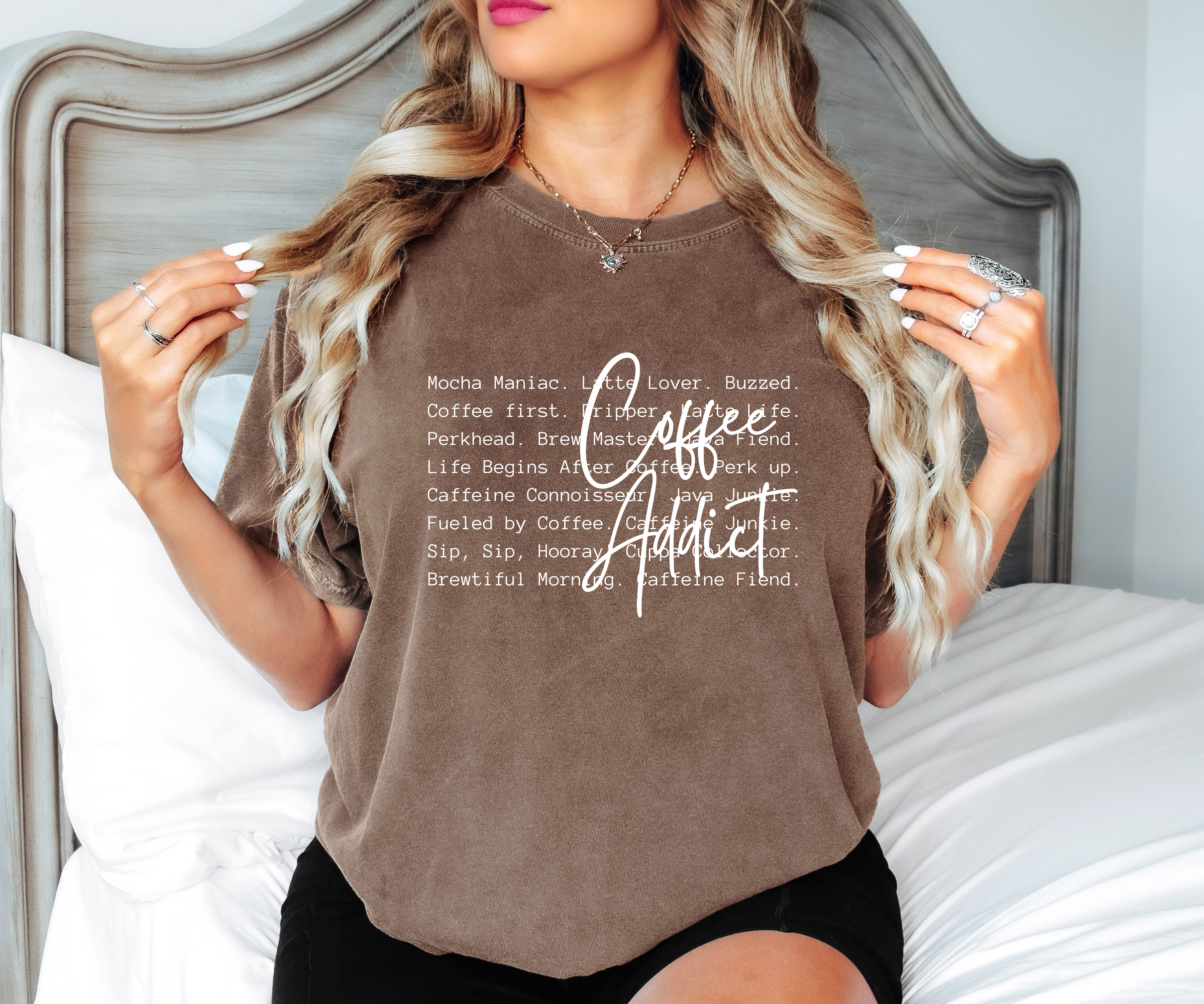 Coffee Addict Typography DTF Print