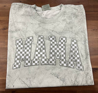 Distressed Checker Mama DTF Print