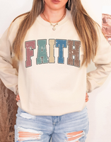 Faith Varsity Grunge DTF Print