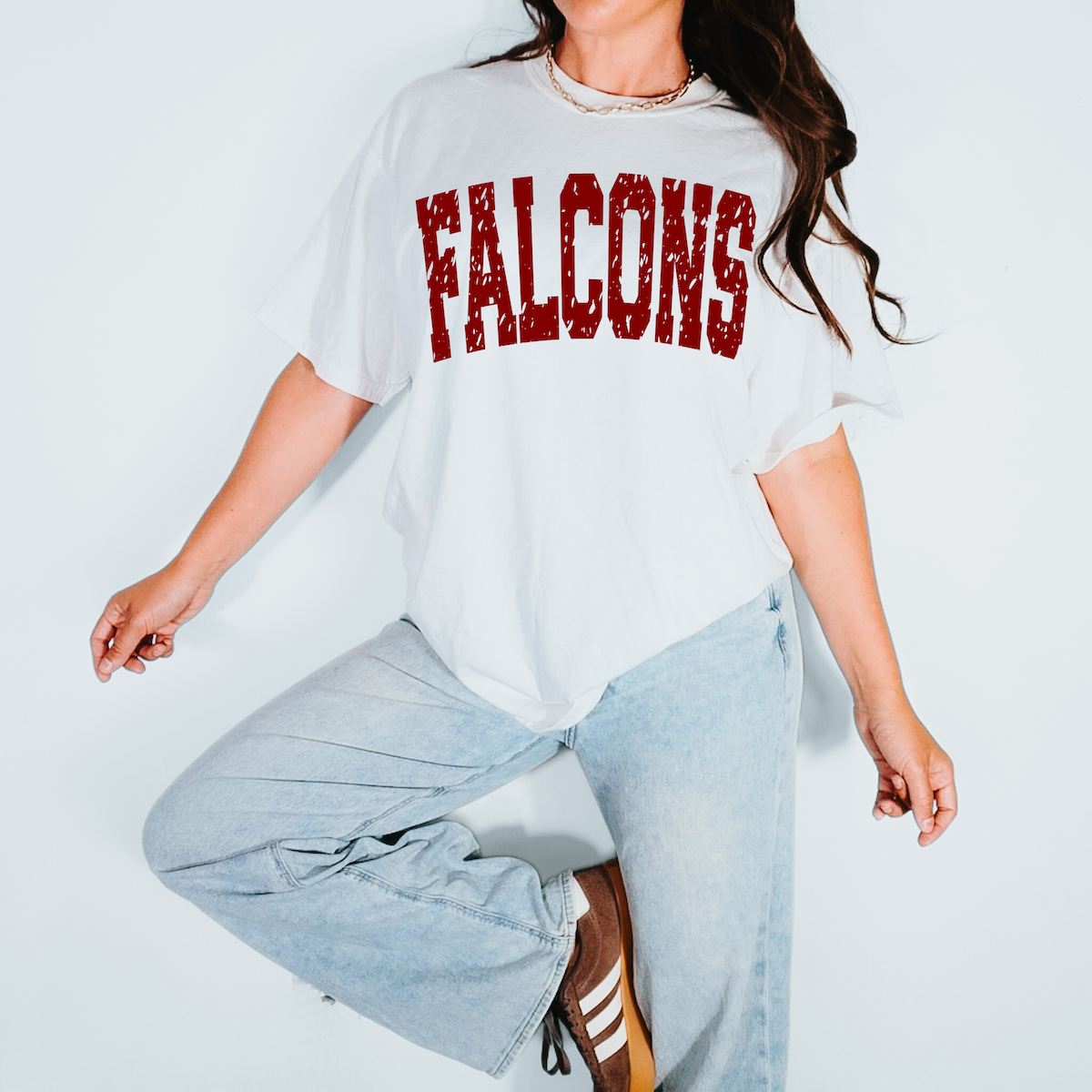 Falcons Varsity Distressed Teams DTF Print