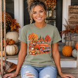 Vintage Fall Pumpkin Truck DTF Print