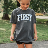 Blue and White Floral Grades Elementary Grade DTF Print