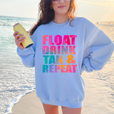 Float Drink Tan Repeat DTF Print
