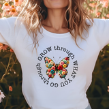Floral Butterfly Grow DTF Print