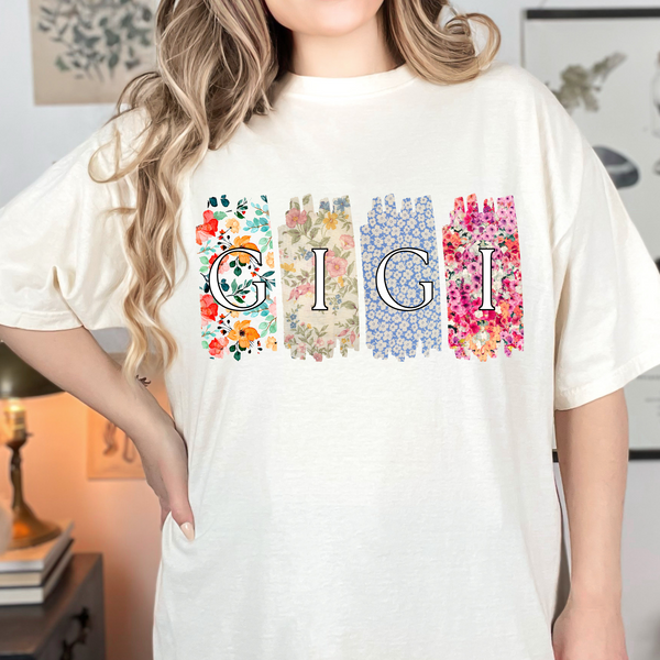 Floral Stripe GIGI DTF Print