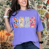Floral Stripe MAMA DTF Print