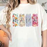 Floral Stripe MAMA DTF Print