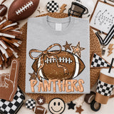 Panthers Coquette Football DTF Print