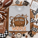 Wolves Coquette Football DTF Print