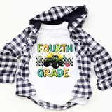 Back to School Checker Camo Monster Truck DTF Print