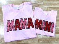 Mama Mini Sequin Effect Valentine DTF Print