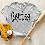 Funky Serif Coyotes DTF Print