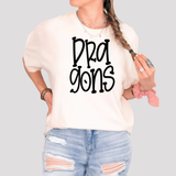 Funky Serif Dragons DTF Print