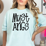 Funky Serif Mustangs DTF Print