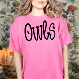 Funky Serif Owls DTF Print