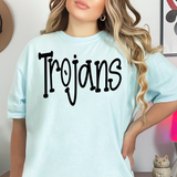 Funky Serif Trojans DTF Print