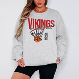 Vikings Basketball Swoop DTF Print