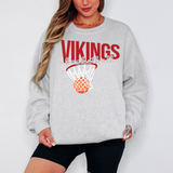 Vikings Basketball Swoop DTF Print